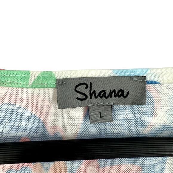 Shana Sz Large Floral Tropical Wearable Art to Wear Summer Blouse Shirt Top - Picture 2 of 10